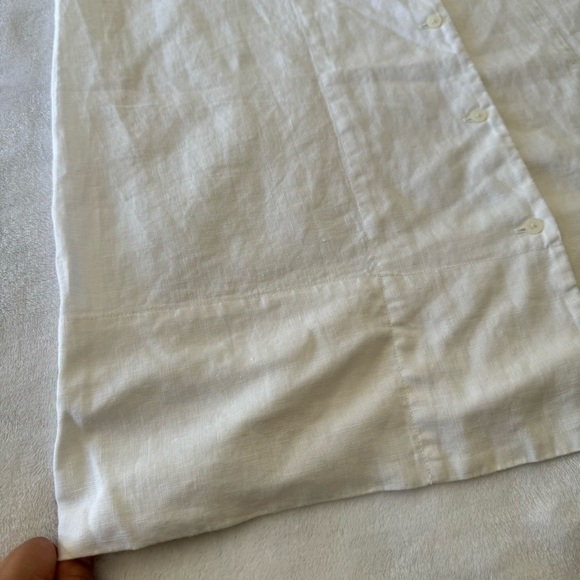 NWT Everlane The Sleeveless 100% Linen V Neck  Button Front Shirt Dress Size 4 - Picture 9 of 12